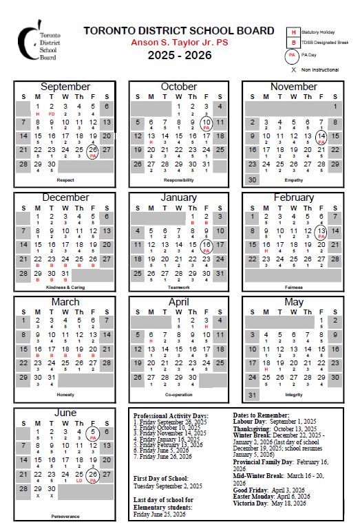 5 Day Calendar